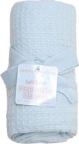Baby Zomer Wafel Deken - 75x100 cm - Blauw - 100% katoen