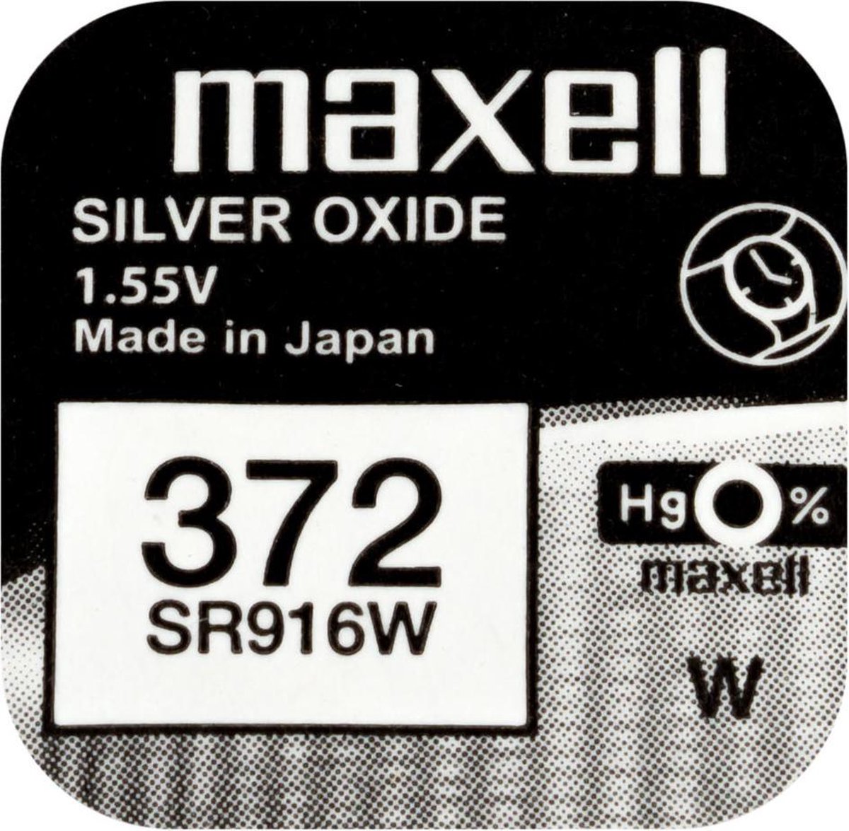 Maxell 372 / SR916W zilveroxide knoopcel horlogebatterij 1 stuk