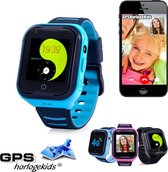 GPSHorlogeKids© – GPS horloge kind - smartwatch kinderen – kinderhorloge GPS - videobellen – SMS – waterdicht - GPS tracker kind – incl. SIM en installatie hulp – BASE Blauw