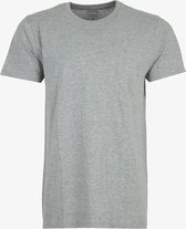 Unsigned heren T-shirt katoen/viscose - Grijs - Maat L
