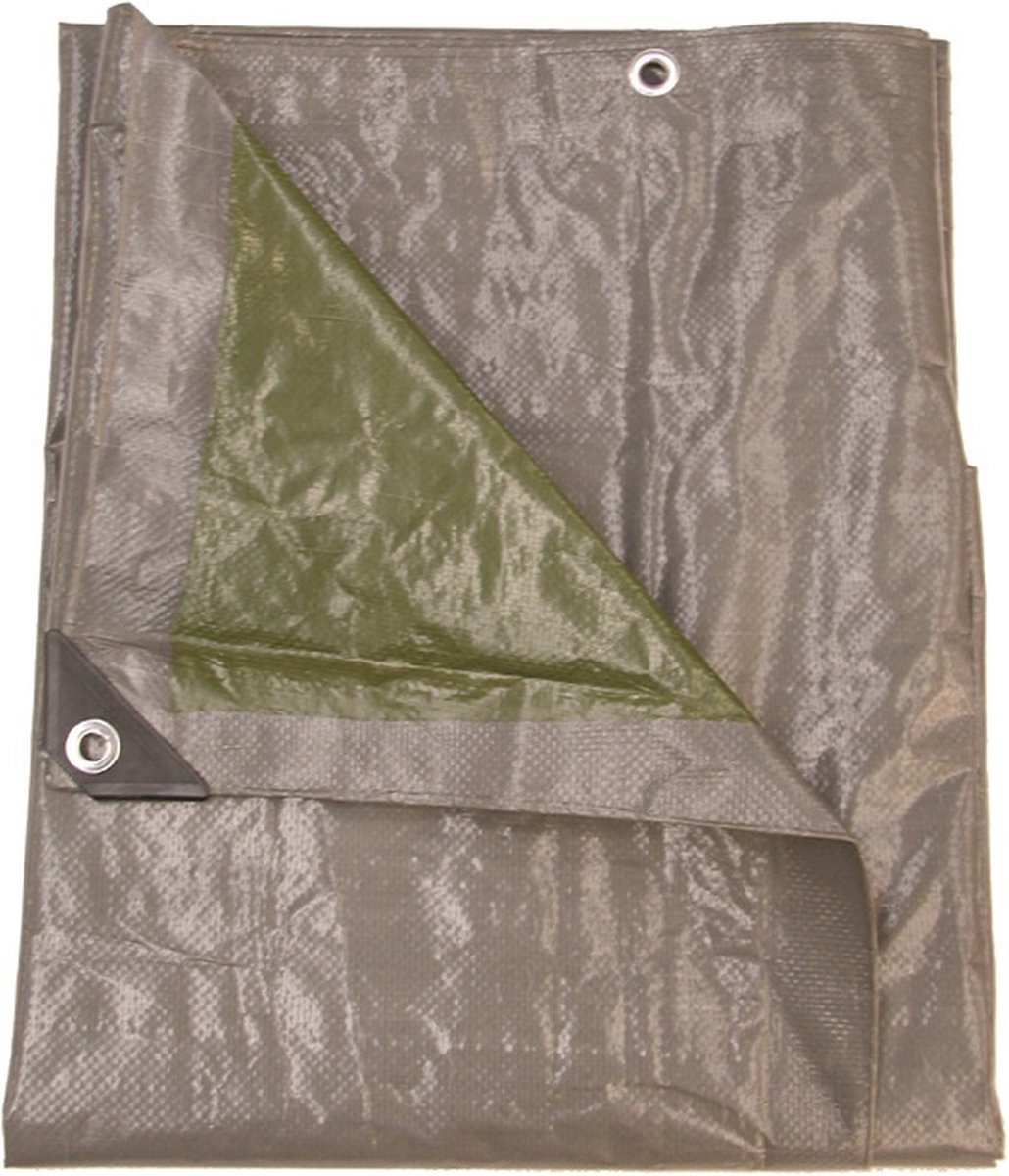 Talen Tools - Dekzeil - 140 gr/m2 - 6 x 10 m - Grijs/Groen