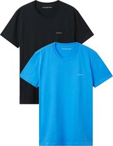 Calvin Klein Small Logo T-shirt - Mannen - Blauw - Zwart