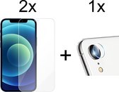 Beschermglas iPhone XR Screenprotector 2 stuks - iPhone XR Screenprotector - iPhone XR Screen Protector Camera - 1 stuk