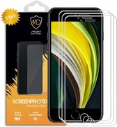 3-Pack Apple iPhone SE (2020/2022) / iPhone 8 / iPhone 7 Screenprotectors - MobyDefend Case-Friendly Gehard Glas Screensavers - Screen Protectors - Glasplaatjes Geschikt Voor: Appl