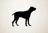 Silhouette hond - Braque D Auvergne - M - 60x74cm - Zwart - wanddecoratie