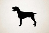 Silhouette hond - German Longhaired Pointer - Duitse langharige wijzer - L - 75x91cm - Zwart - wanddecoratie