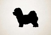 Silhouette hond - Maltipoo - Maltipoo - XS - 23x30cm - Zwart - wanddecoratie