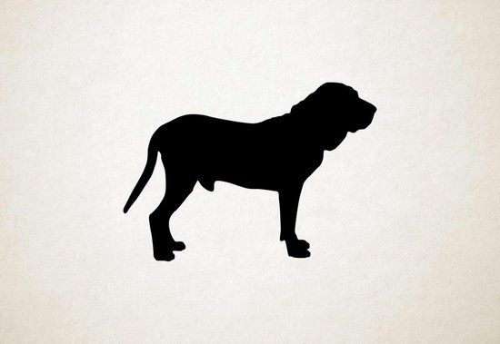 taart hurken achterlijk persoon Silhouette hond - Fila Brasileiro - M - 60x85cm - Zwart - wanddecoratie |  bol.com