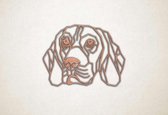 Line Art - Hond - Beagle - S - 44x60cm - Multiplex - geometrische wanddecoratie