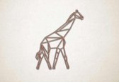 Line Art - Giraffe 1 - S - 55x45cm - Multiplex - geometrische wanddecoratie