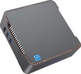 ACEPC - 4K HD - Mini Desk Computer - 6GB RAM - 128GB + 480GB SSD Opslaggeheugen - Intel J4125 - Grijs - Windows 10 Pro