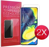 2X Screen protector - Tempered glass screenprotector voor Samsung Galaxy A90  - Glasplaatje voor telefoon - Screen cover - 2 PACK