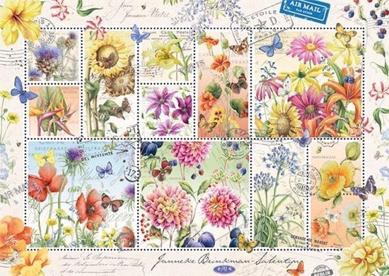 Jumbo Premium Collection Puzzel Janneke Brinkman Flower Stamps