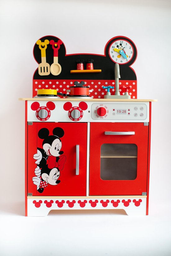 Disney Speelgoedkeuken mickey mouse 83 cm hout rood/zwart