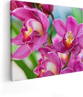 Artaza Canvas Schilderij Licht Paarse Orchidee Bloemen  - 100x80 - Groot - Foto Op Canvas - Canvas Print