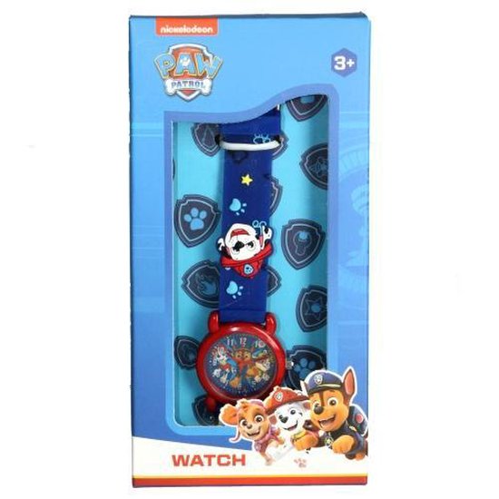 PAW Patrol - Horloge - Kids Time - Blauw/Rood - Nickelodeon