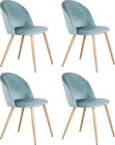 Eetkamerstoelen set van 4 - Groen - Nola