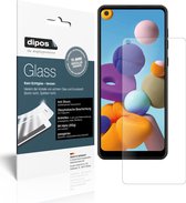 dipos I 2x Pantserfolie mat compatibel met Samsung Galaxy A21 Beschermfolie 9H screen-protector (expres kleiner dan het glas omdat het gebogen is)