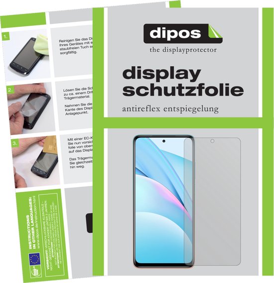 dipos I 6x Beschermfolie mat geschikt voor Xiaomi Mi 10T Lite Folie screen-protector (3x Voorkant + 3x Achterkant)