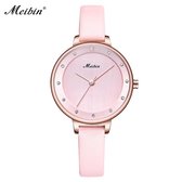 Longbo - Meibin - Dames Horloge - Roze/Rosé/Roze - 33m (Productvideo)