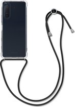 kwmobile telefoonhoesje compatibel met Sony Xperia 5 II - Hoesje met koord - Back cover in transparant