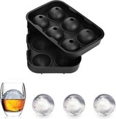 Siliconen Ijsklontjes Ronde Vorm - Ijsbal Maker Met Deksel - Ijsklontjes maken- 6 vormen - Whiskey Ice Cube Ballen - Vaatwasser bestendig - oor Gin, Whisky & cocktails