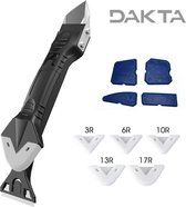 Dakta® Kit schraper | 5-in-1 | Siliconen verwijderaar | Slijtvast ABS | Siliconen schraper | 4 kit spreaders