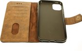 Made-NL Handgemaakte Samsung Galaxy M21 book case zacht soepel bruin vintage leer hoesje