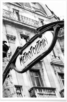 JUNIQE - Poster Metropolitain -20x30 /Grijs & Wit