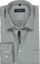 CASA MODA comfort fit overhemd - mouwlengte 7 - grijs - Strijkvrij - Boordmaat: 48