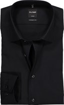 OLYMP Luxor modern fit overhemd - zwart zonder borstzak - Strijkvrij - Boordmaat: 41