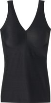 SCHIESSER Invisible Soft dames singlet - met uitneembare cups - zwart - Maat: 36