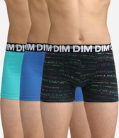DIM Ecodim Mode - Onderbroeken Jongens - Boxershort - 3 Stuks - Maat 12 jaar - Blauw/Groen/Zwart