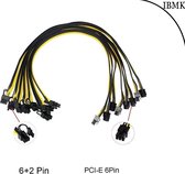 IBMK_PCI-E  6-pins tot 8-pins (6+2) PCI-E (mannelijk naar mannelijk) 1 stk