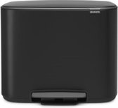 Brabantia Bo Prullenbak - 11 + 23 l - Matt Black