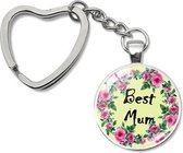 Sleutelhanger voor moeder - Best Mum - Moeder Kado - Cadeau - Liefste mama geschenk - Cadeautje voor moeder - Gratis Verzonden