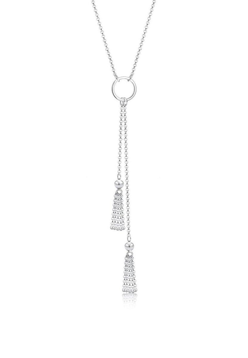 Elli Halsketting Dames Choker Geo Cirkel Basis Mat Munt in 925 Sterling Zilver