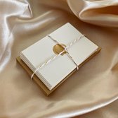 Mini wenskaarten met gouden schelp (set) | Handgemaakte kaarten | Kaarten minimalistisch | Ansichtkaart | Naamkaart | Naamkaartje