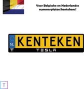 TESLA kentekenplaathouder/nummerplaathouder - Belgische en Nederlandse kentekens