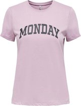 ONLY Weekday Life Reg S/S College Box ROSE L