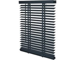 Timlux - Jaloezie Hout - 50mm - 140x175 cm Donkergrijs