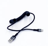 Bavin rekbare USB-C naar USB kabel voor Android - Zwart