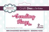 Creative Expressions Stans - 'sending Hugs' - 9,7cm x 1,7cm - Set van 2