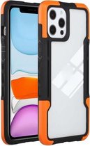 TPU + pc + acryl 3 in 1 schokbestendige beschermhoes voor iPhone 13 Pro (oranje)