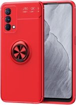 Voor OPPO Realme GT Master metalen ringhouder 360 graden roterende TPU-hoes (rood)