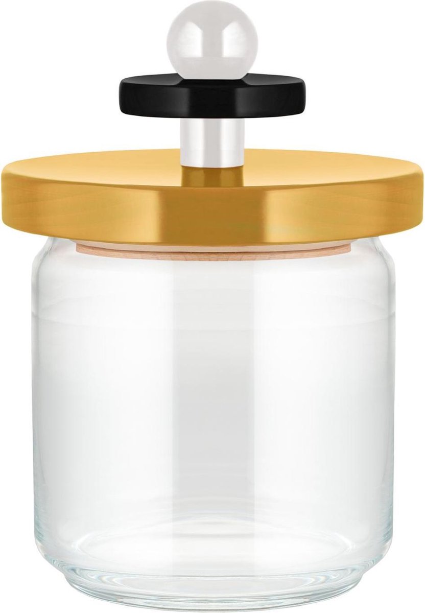 Alessi Voorraadpot Twergi - ES16/75 1 - Geel - ø 12 cm / 750 ml - door Ettore Sotsass