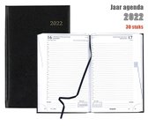 30x Brepols Agenda 2022 - Saturnus luxe - Lima - 13,3 x 20,8 cm - Zwart