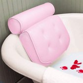 Badkussen - met Anti Slip Zuignappen - Spa kussen - Kussen voor in bad - 36x33x10cm - Roze