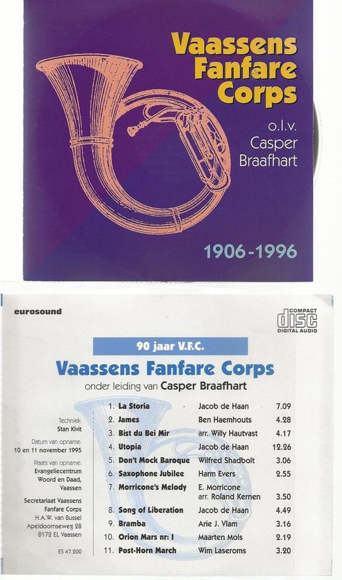 VAASSENS FANFARE CORPS  1906-1996