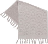 Riviera Maison Handdoeken 50x100 - RM Wave Towel - Zand Bruin - 1 Stuks